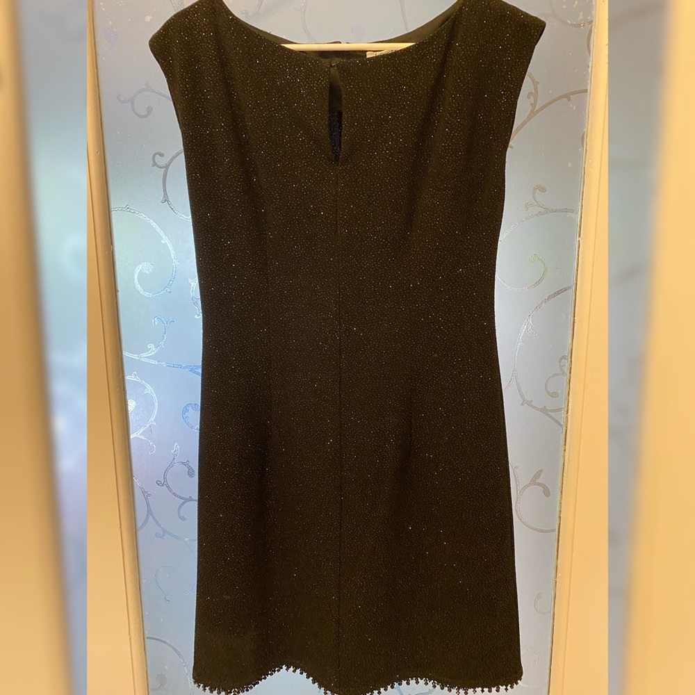 Black Evening dress with beads - by Tom Barra.